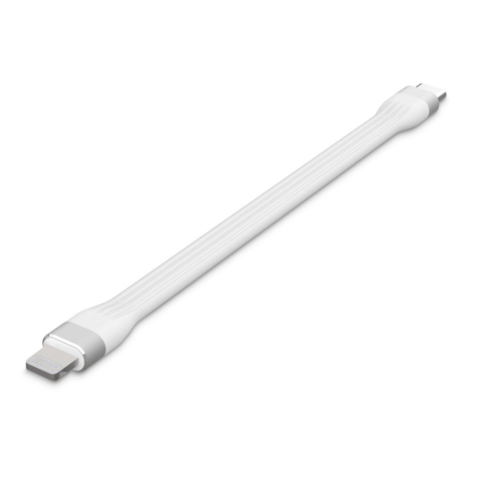 Linocell Flat USB-C til Lightning-kabel 13 cm