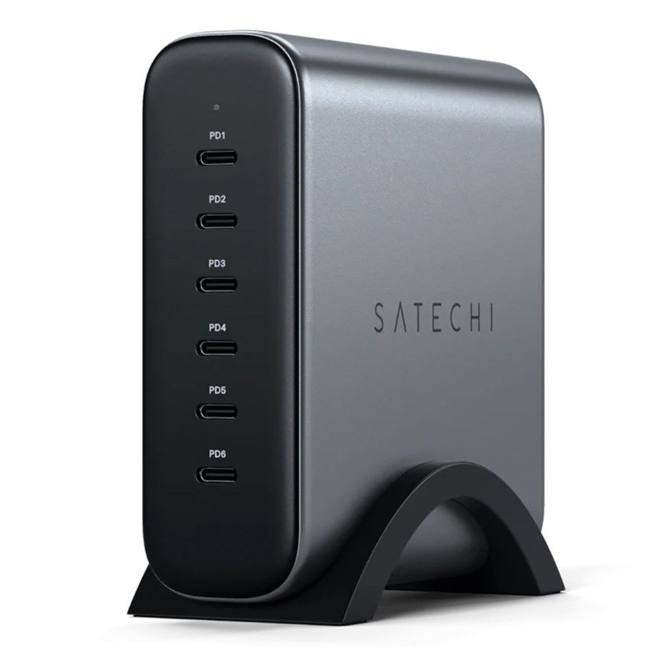 Satechi Multilader USB-C med 6 porter 200 W