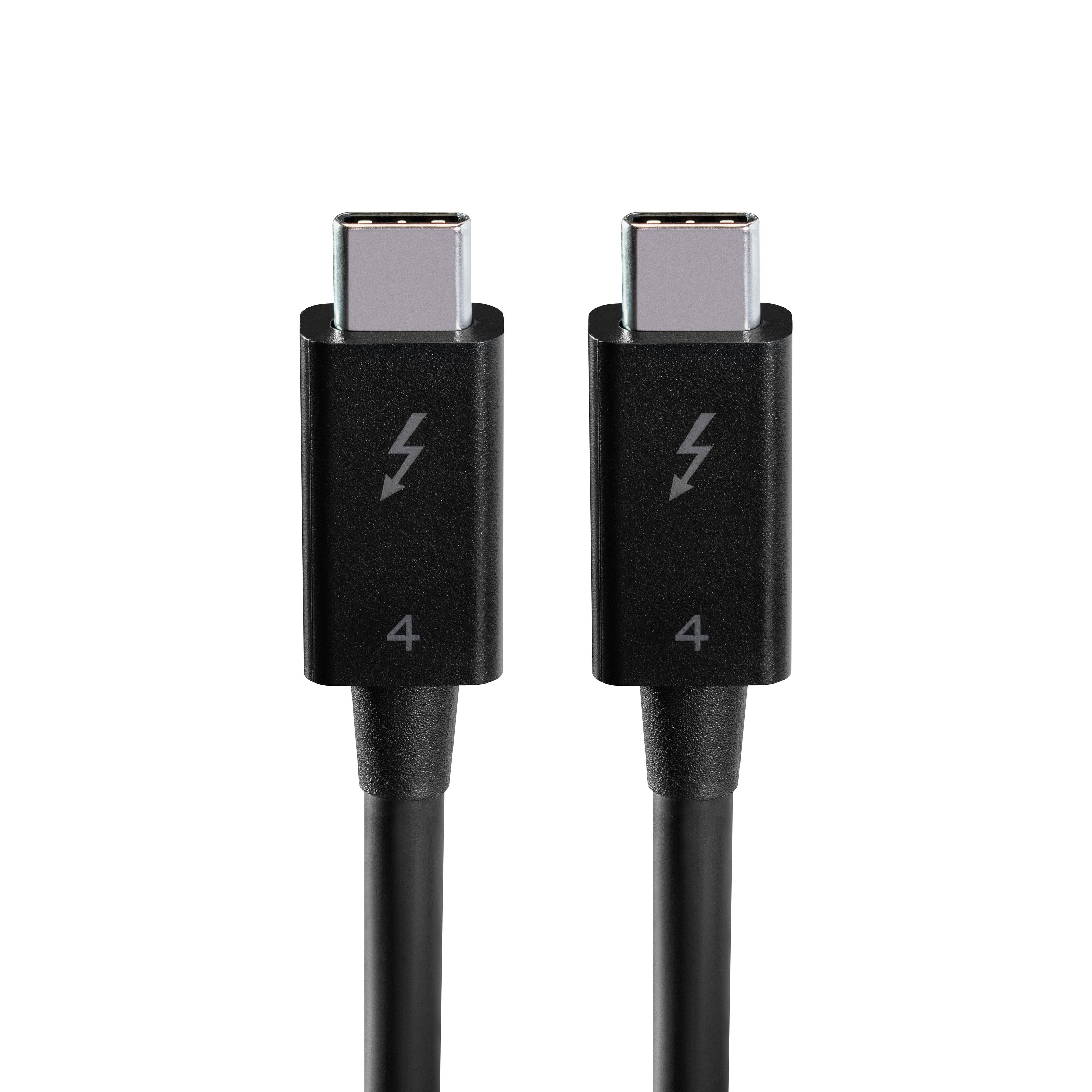 Plexgear Thunderbolt 4 USB-C-kabel 70 cm Svart