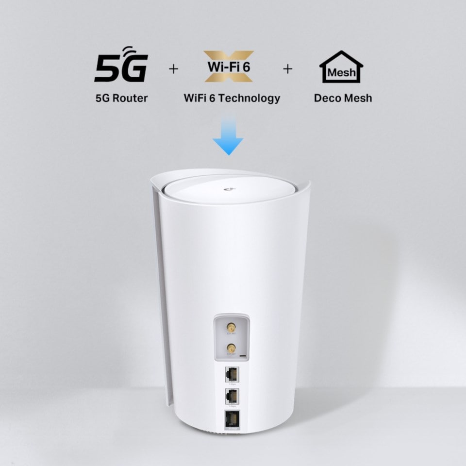 TP link Deco X50 5G router 3000 Mb s 5G router Kjell tp-link-deco-x50-5g-router-3000-mb-s-5g-router-kjell