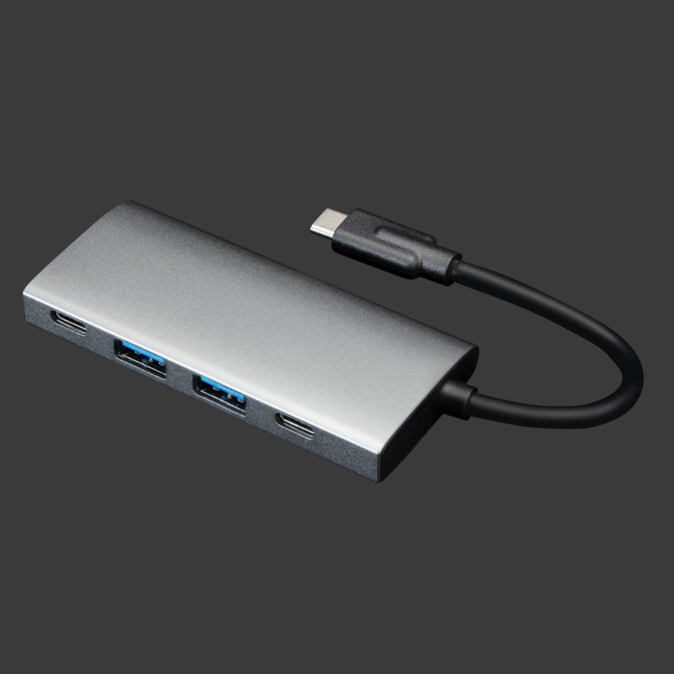 Plexgear 430 Hub for USB-C og USB-A 4-veis