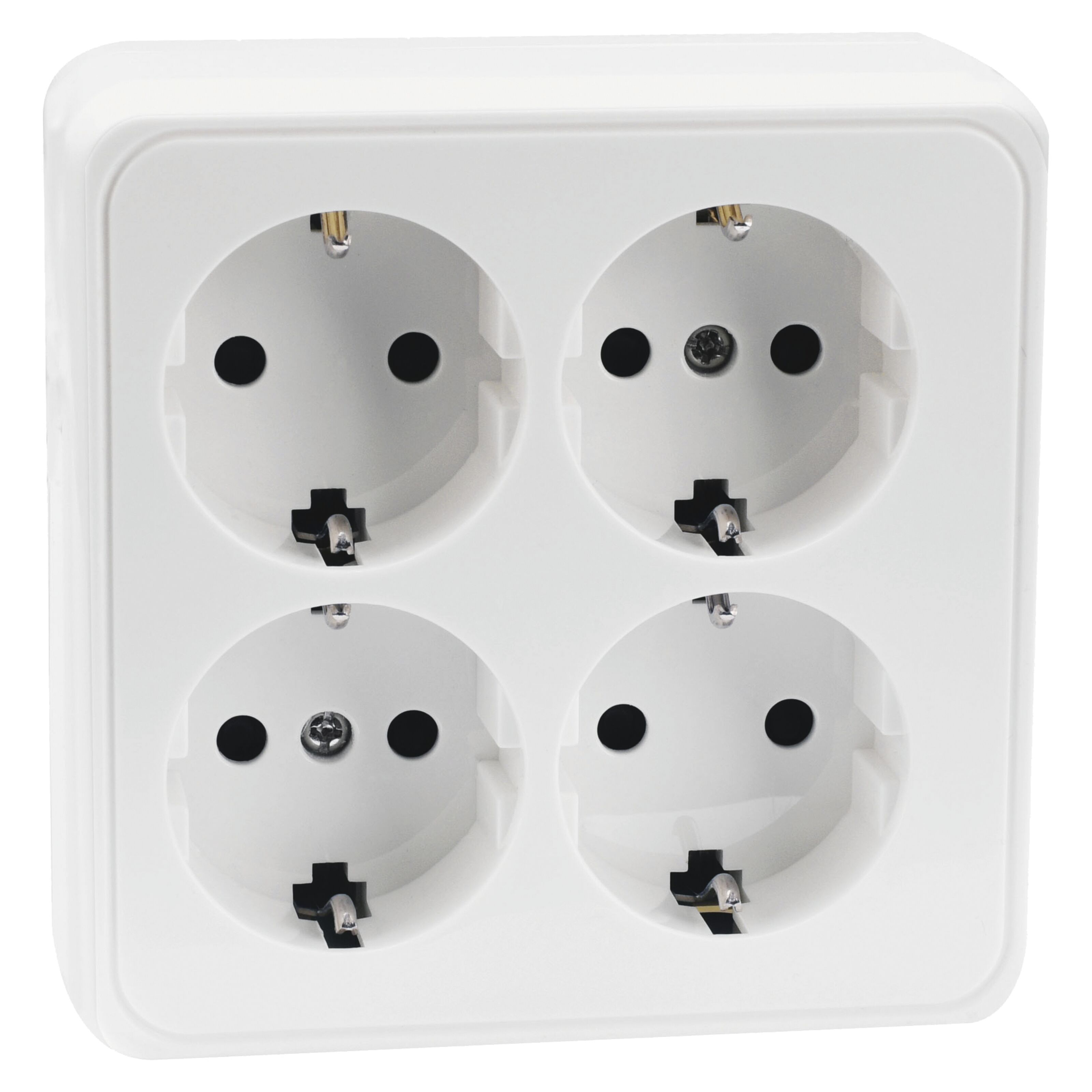 Malmbergs Gamma Jordet stikkontakt 4-veis - Hvit