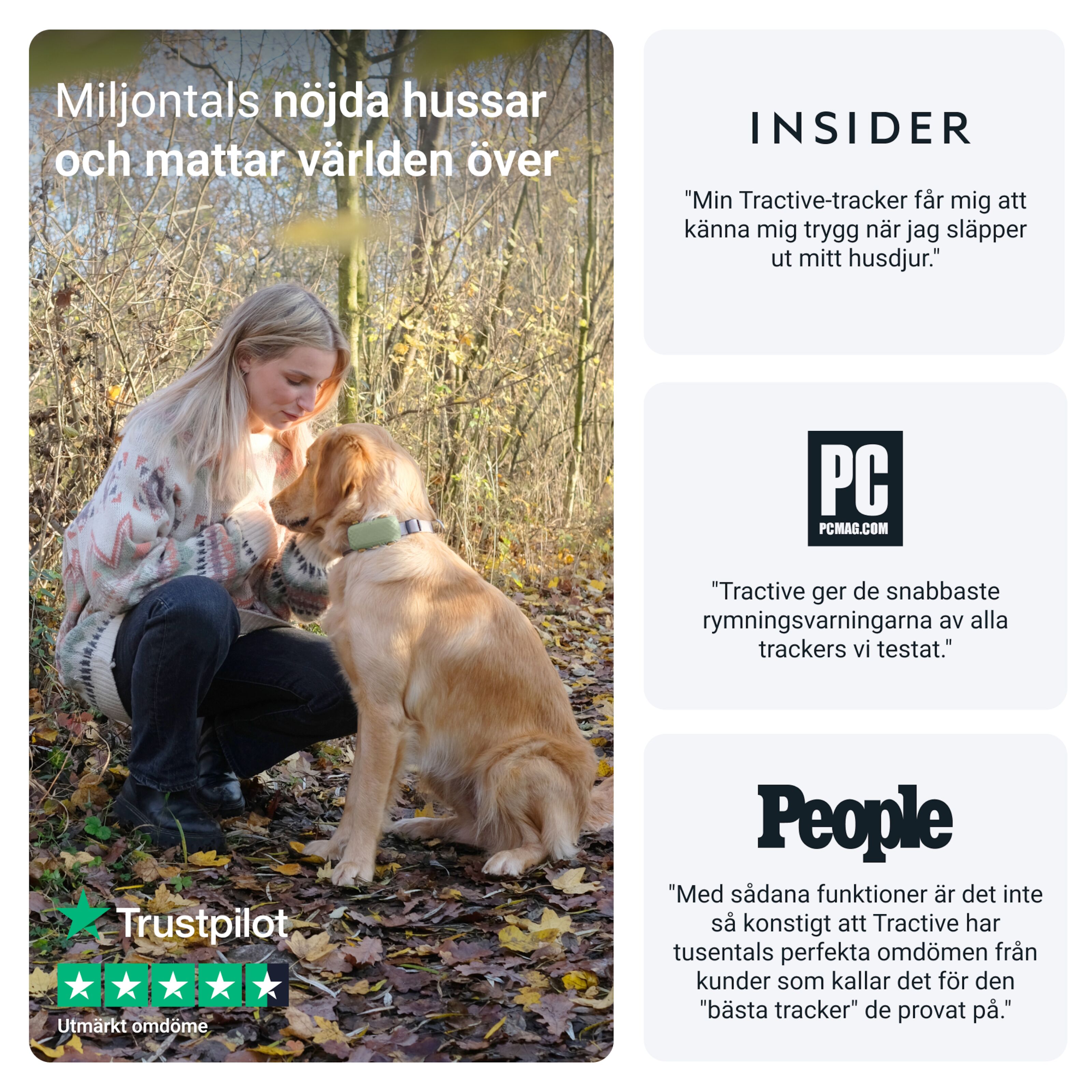 Tractive DOG XL GPStracker för hund GPStracker