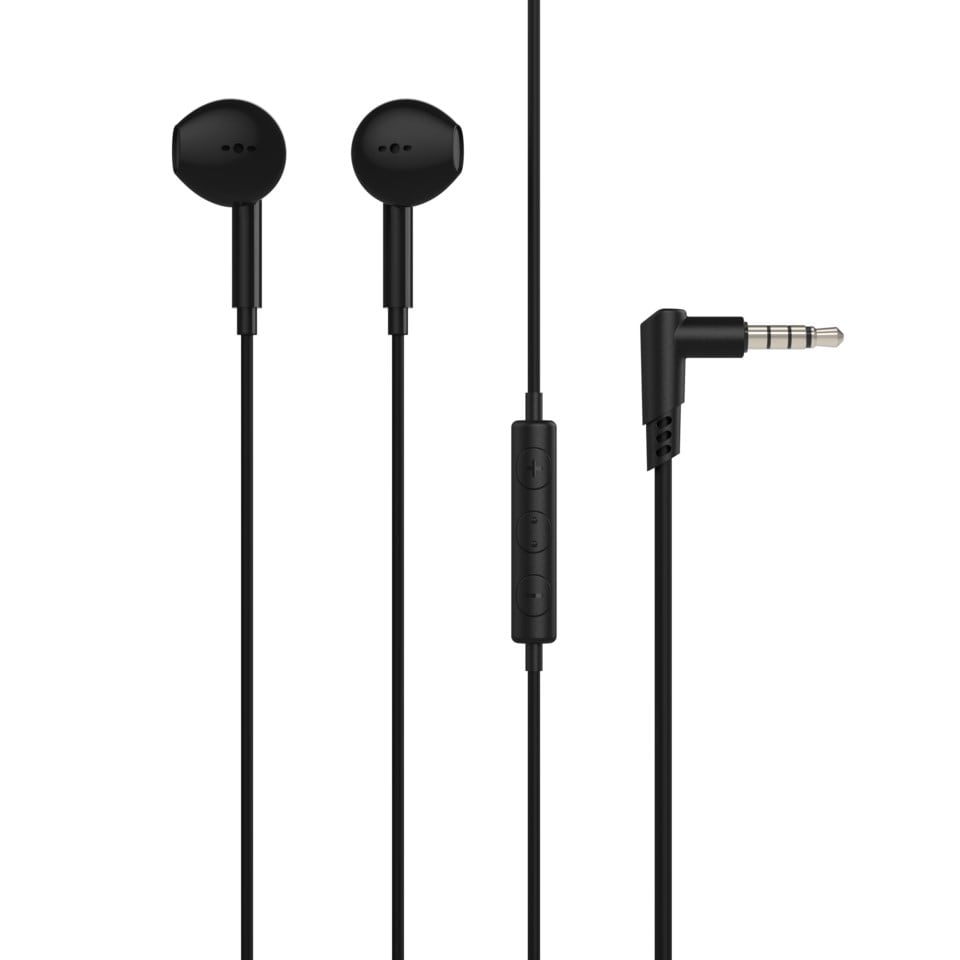 Linocell Hodetelefoner med mikrofon og 3,5 mm-kontakt Svart