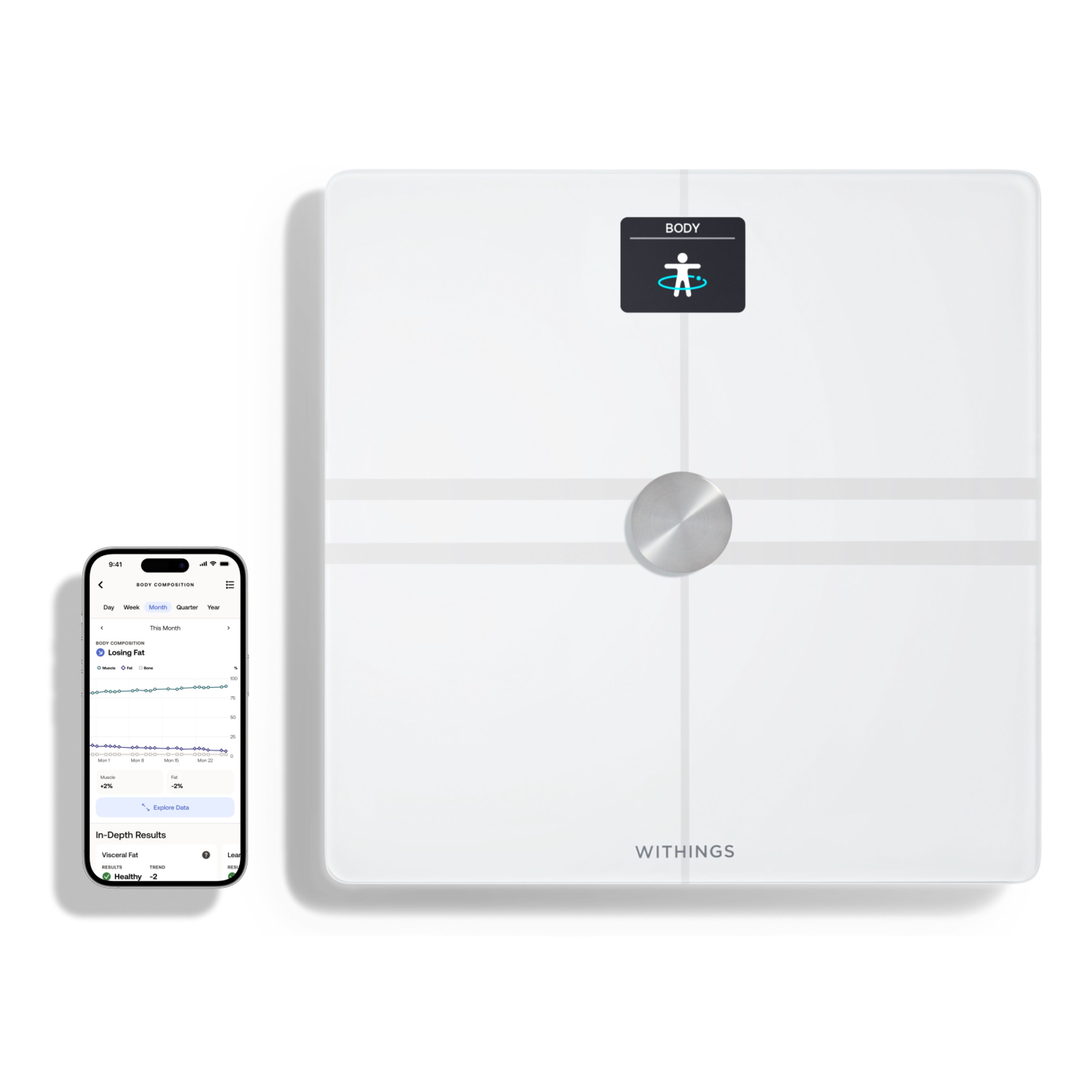 Withings Body Comp Personvekt med wifi Hvit
