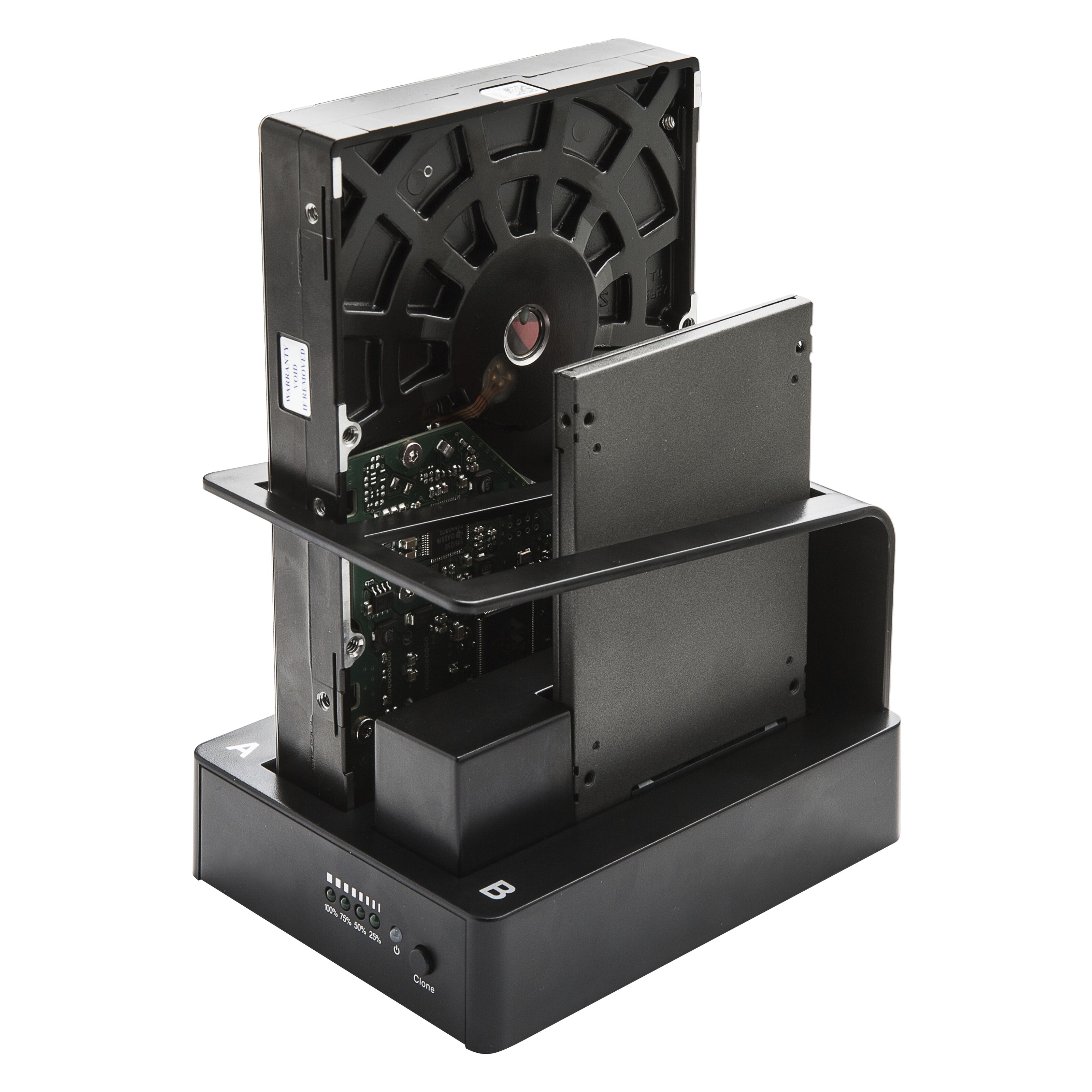 Plexgear USB 5 Gb/s dockningsstation med diskkloning - Hårddiskkabinett ...