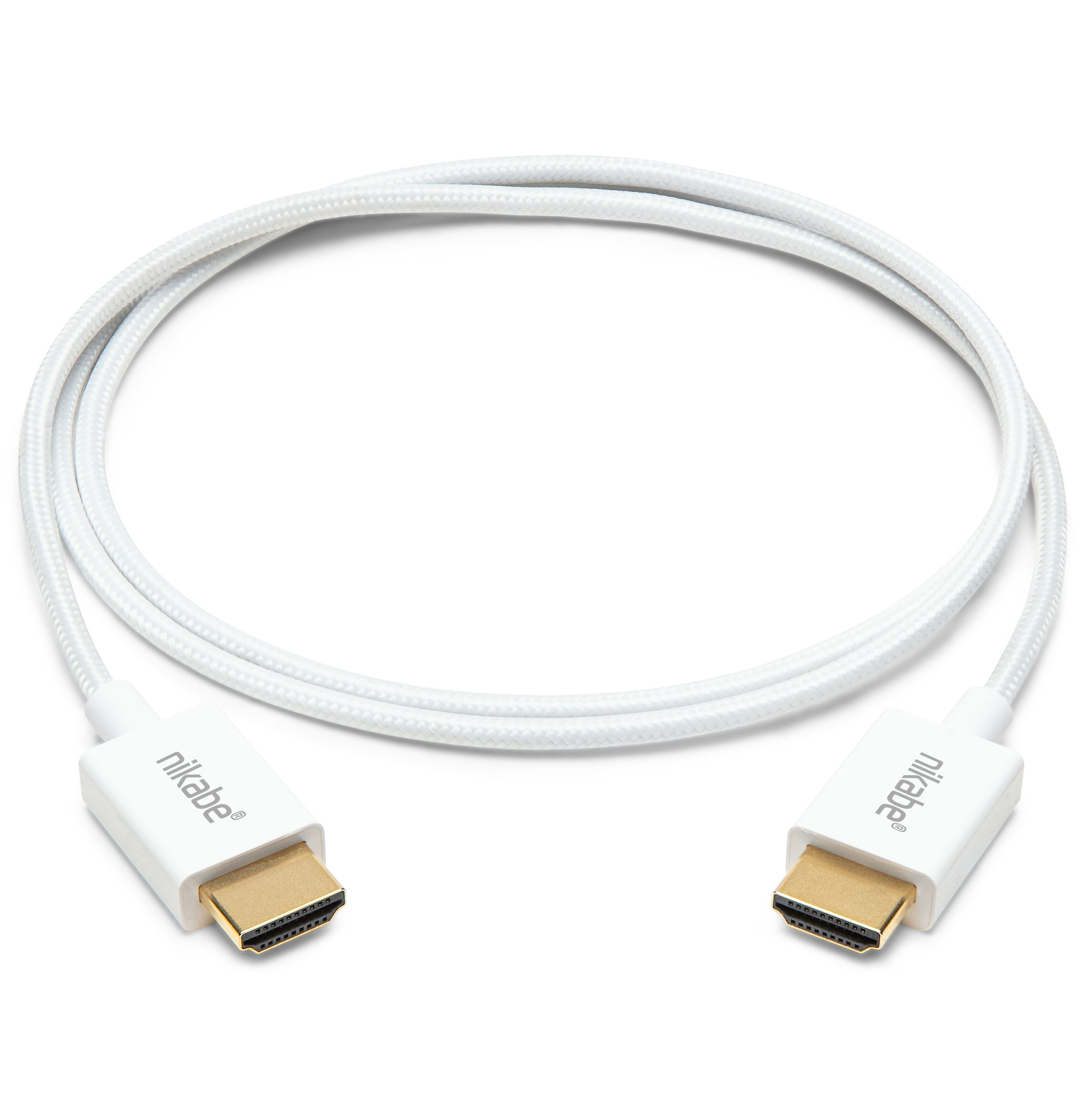 Nikabe Ultra Slim HDMI-kabel med 8K-stöd Vit 1 m