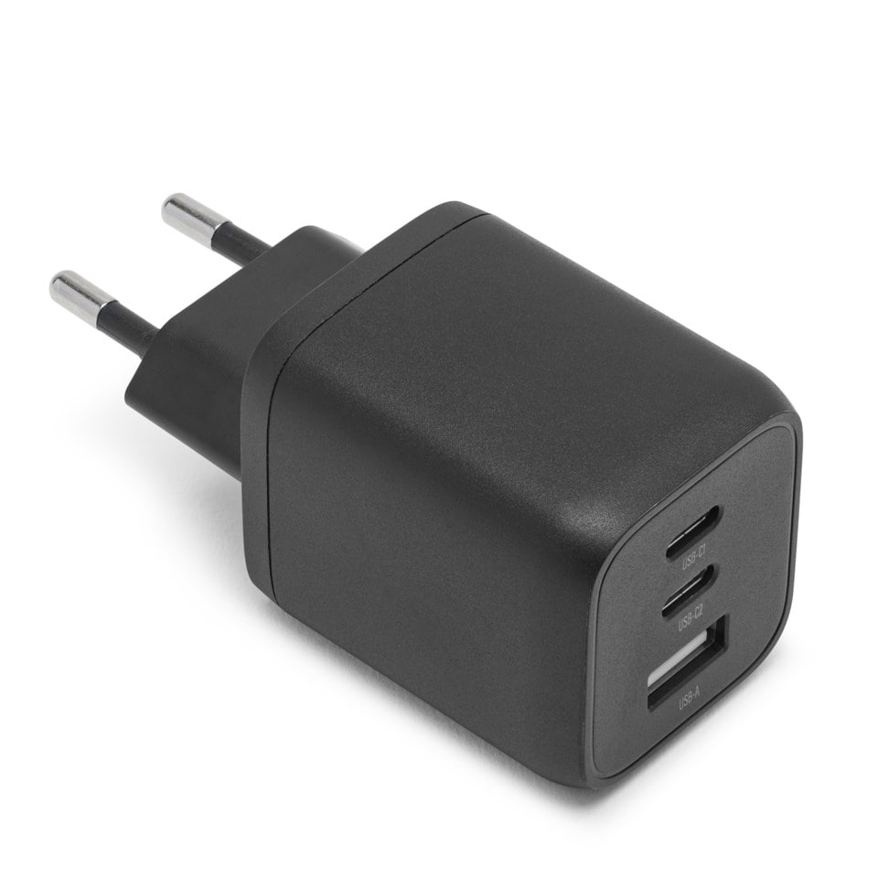 Linocell Premium GaN USB-C lader med PD 65 W Svart