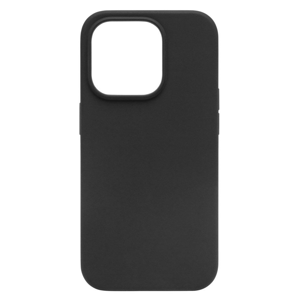 Linocell Rubber Case for iPhone 15 Pro Svart
