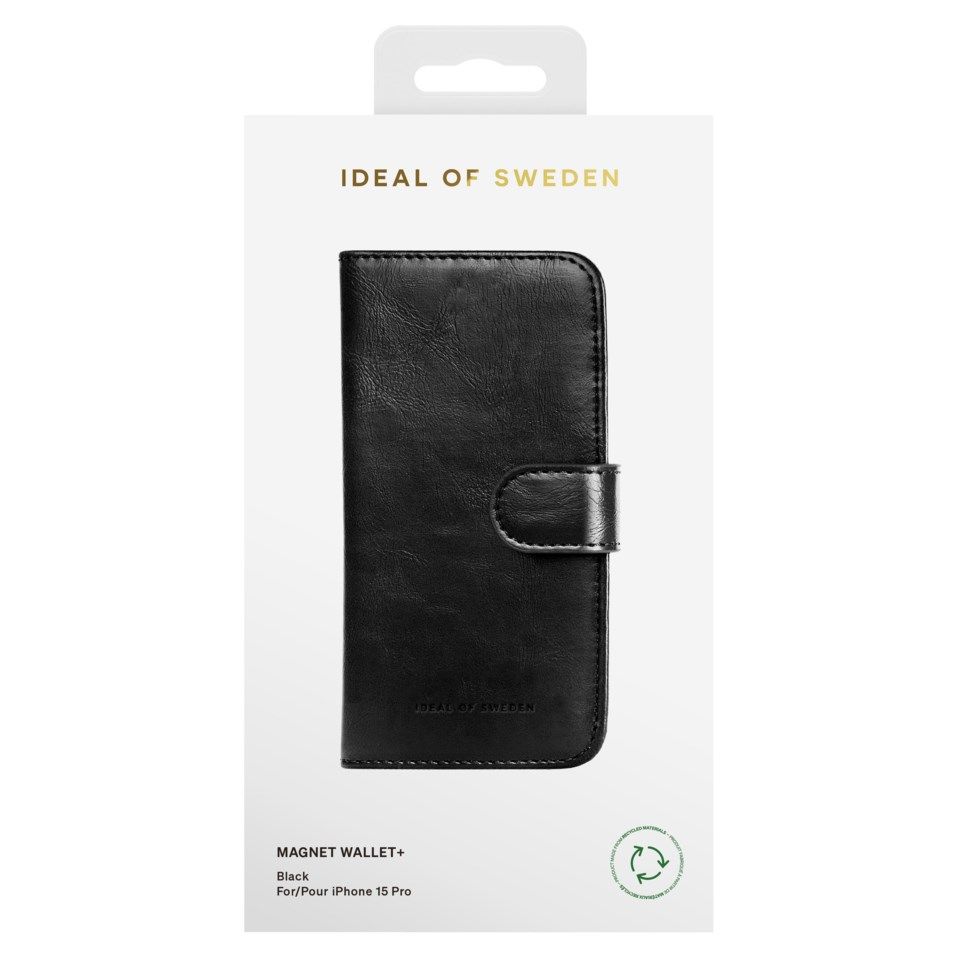 IDEAL OF SWEDEN Magnet Wallet+ för iPhone 15 Pro Svart