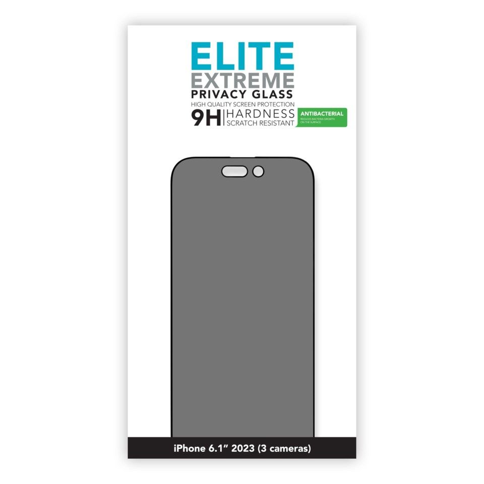Linocell Elite Extreme Privacy Glass Skjermbeskytter for iPhone 15 Pro