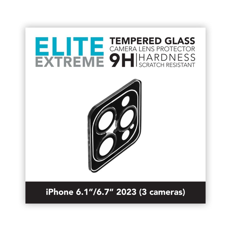 Linocell Elite Extreme Skydd för kameralinsen iPhone 15 Pro och 15 Pro Max
