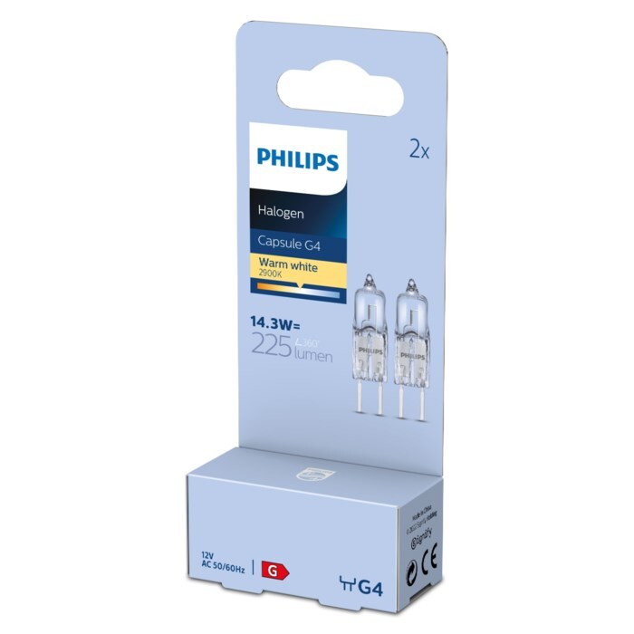 Luxorparts Halogenlampor G4 2-pack 225 lm, 14,3 W