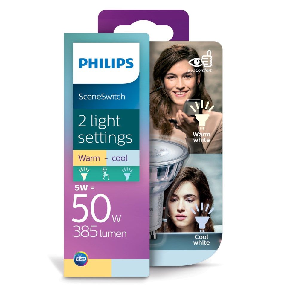 Philips Sceneswitch LED-pære GU10 385 lm