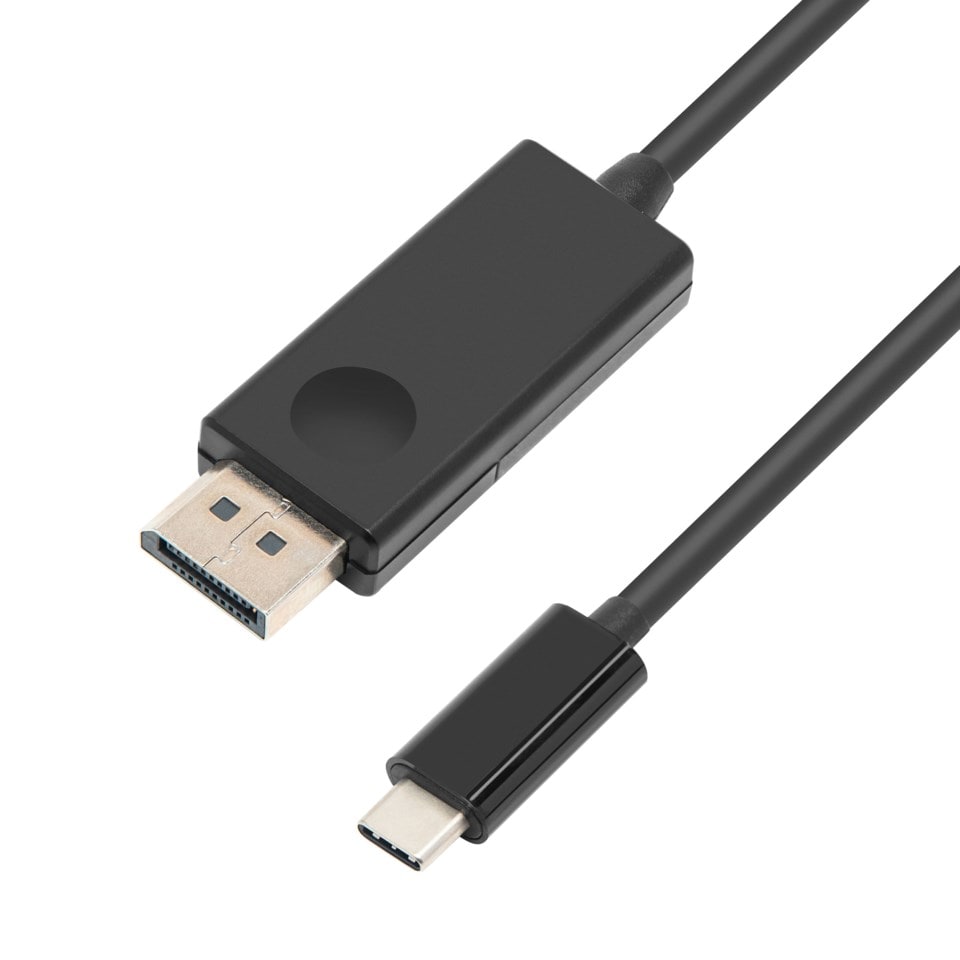 Plexgear USB-C-kabel till Displayport 1 m