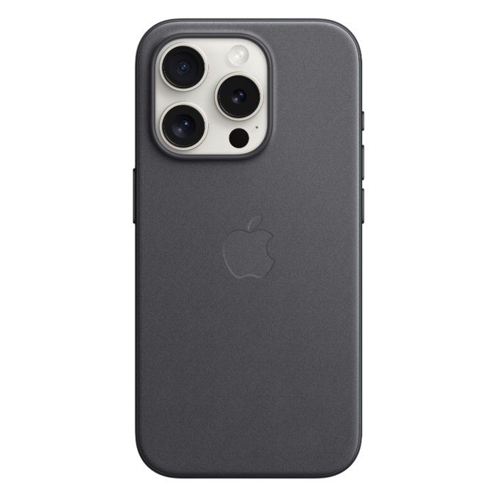 Apple FineWoven-skal med MagSafe till iPhone 15 Pro Svart