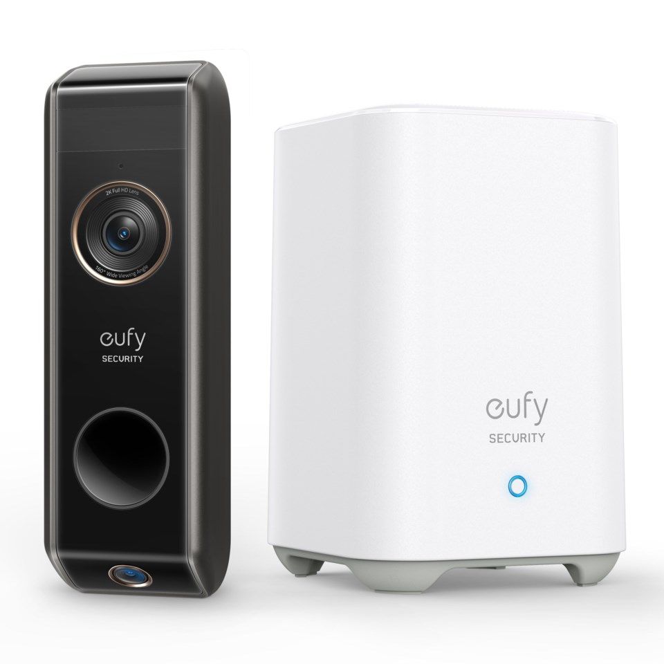 Eufy Dual Video Doorbell 2K Dørklokke med basestasjon