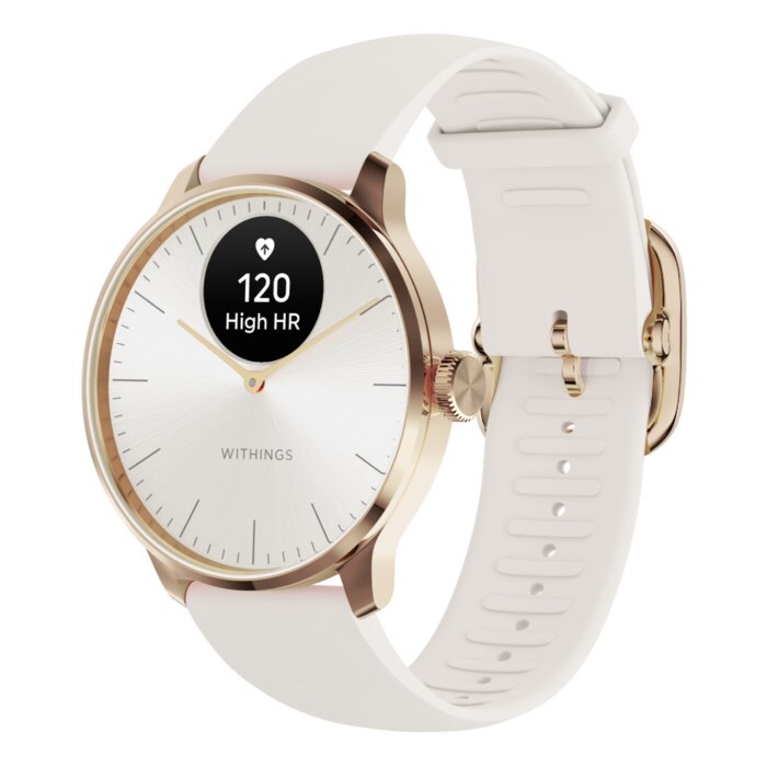 Withings Scanwatch Light Smartklocka med klassisk urtavla 38 mm Rose Gold