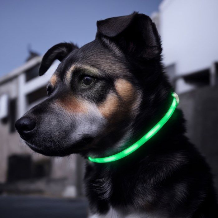 Luxorparts Laddningsbart hundhalsband med LED