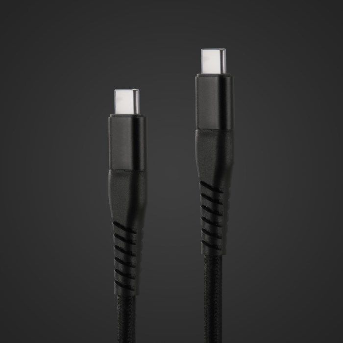 Linocell Premium Kevlar USB-C 3.2-kabel Svart 1 m