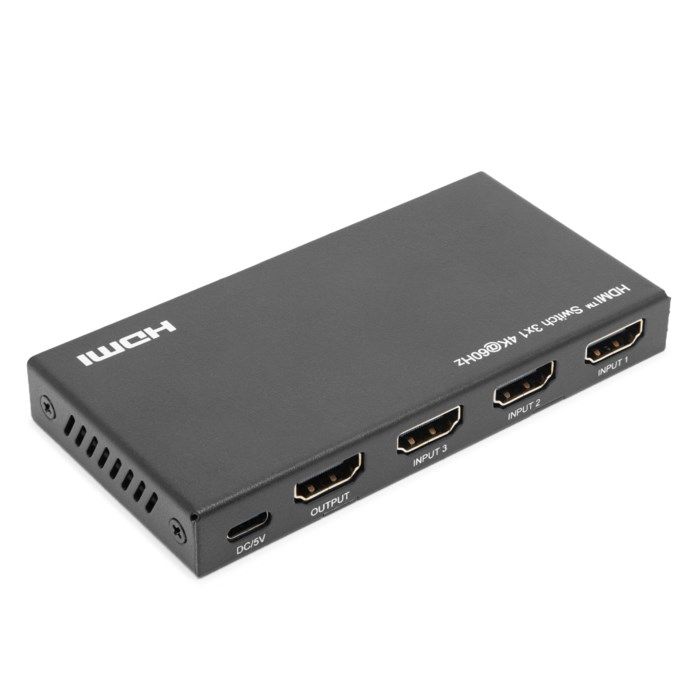 Luxorparts 4K HDMI-switch med fjärrkontroll 3-vägs