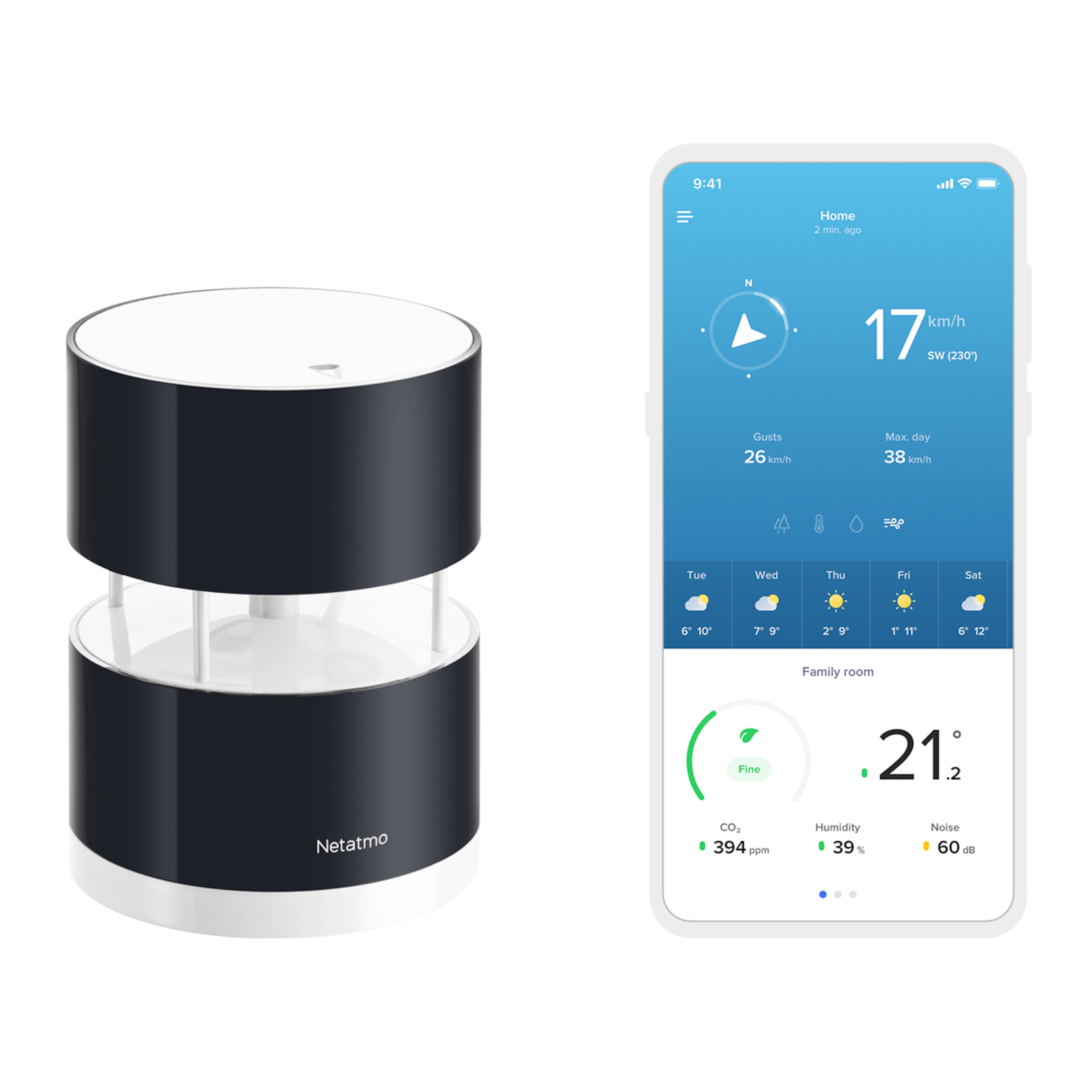 Netatmo Anemometer vindmätare för Netatmo väderstation Trådlösa