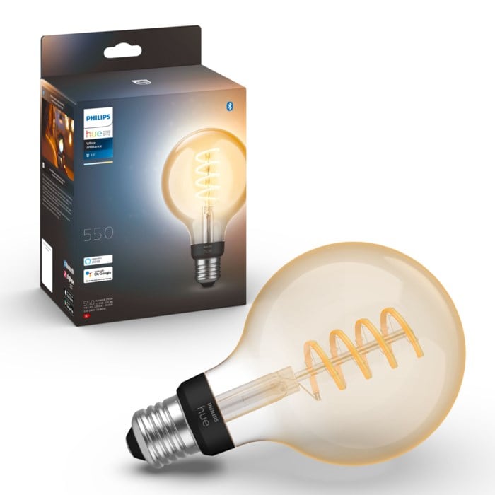 Philips Hue Filament G93 E27 Smart LED-lampa 550 lm