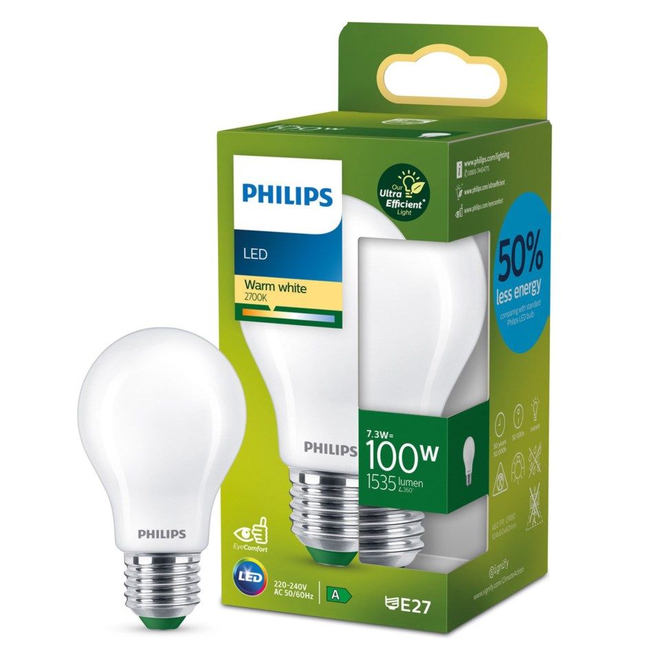 Philips Ultra Efficient E27 LED-pære 1535 lm