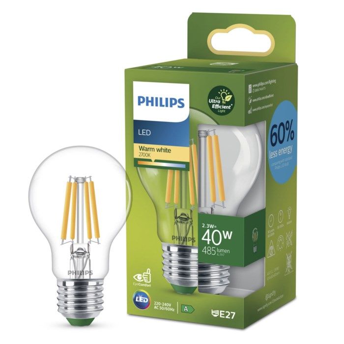 Philips Ultra Efficient E27 LED-lampa 485 lm