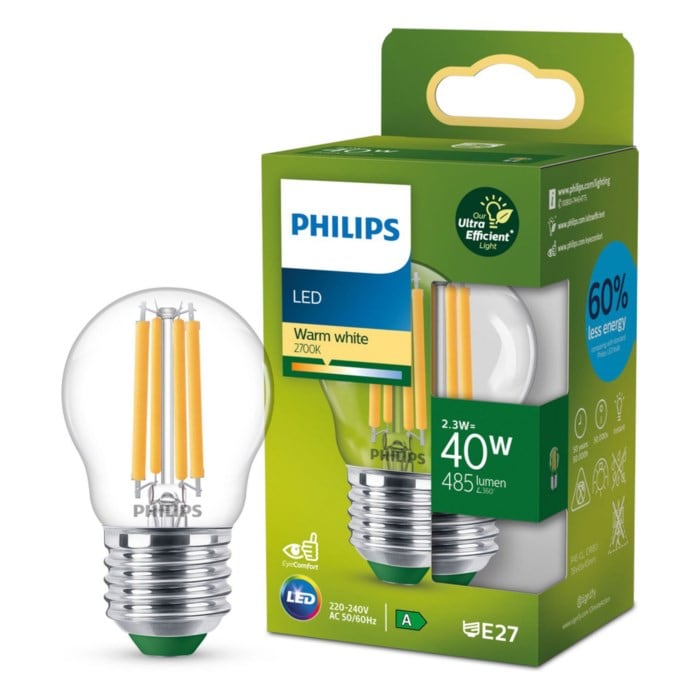 Philips Ultra Efficient E27 LED-lampa 485 lm