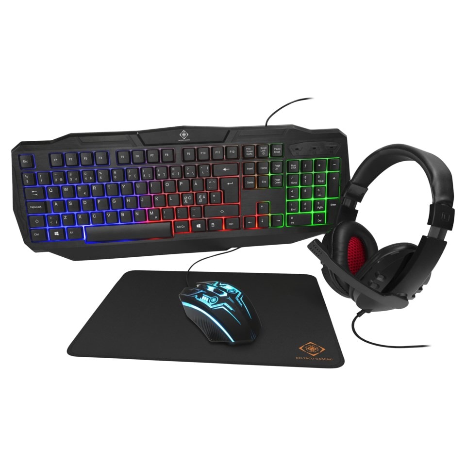 Deltaco Gaming 4-i-1 RGB-gaming-kit