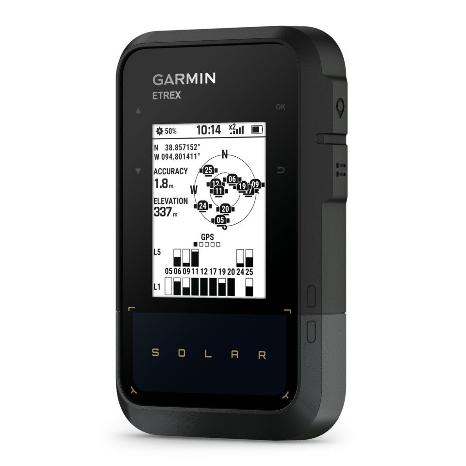 Garmin eTrex Solar GPS-navigator med solenergilading