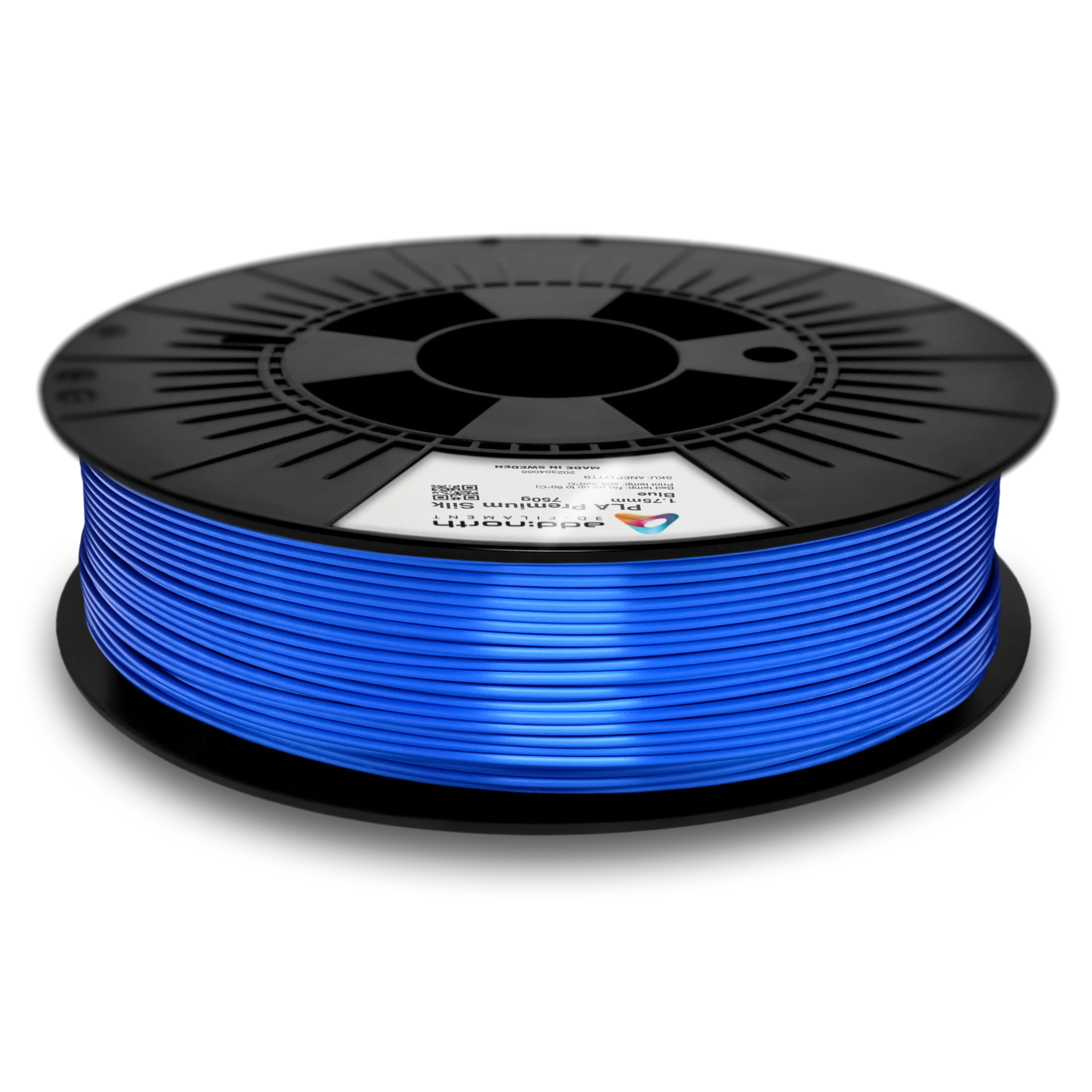 Addnorth PLA Premium Silk-filament för 3D-skrivare 1,75 mm Blå