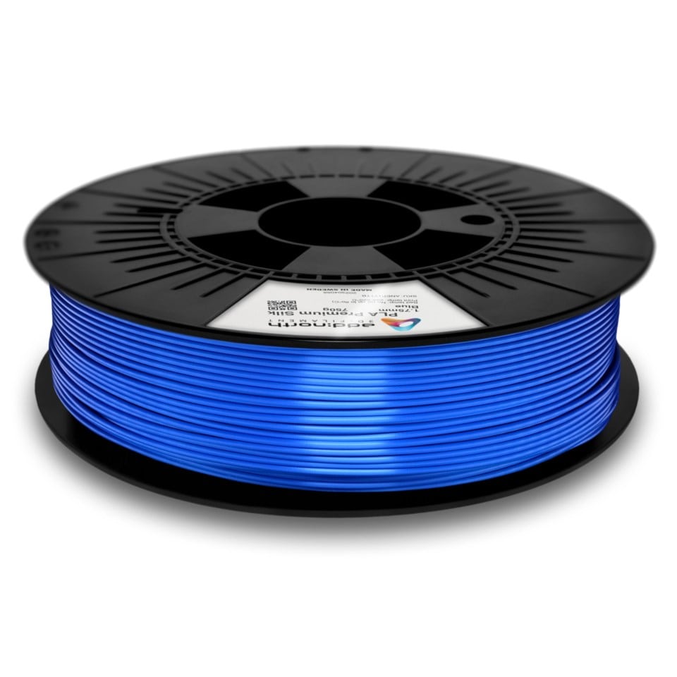 Addnorth PLA Premium Silk Filament for 3D-skriver - 1,75 mm Blå