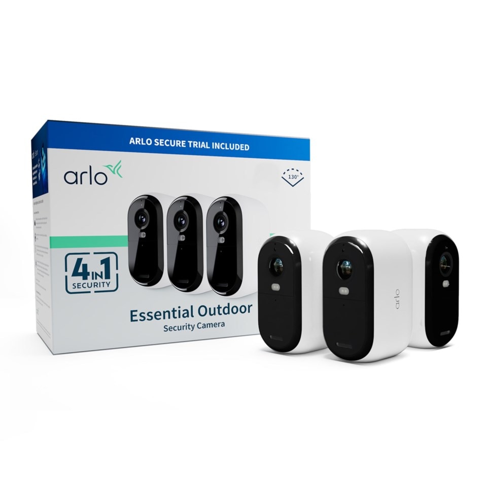 Arlo Essential 2 Overvåkingskamera HD 3-pk.