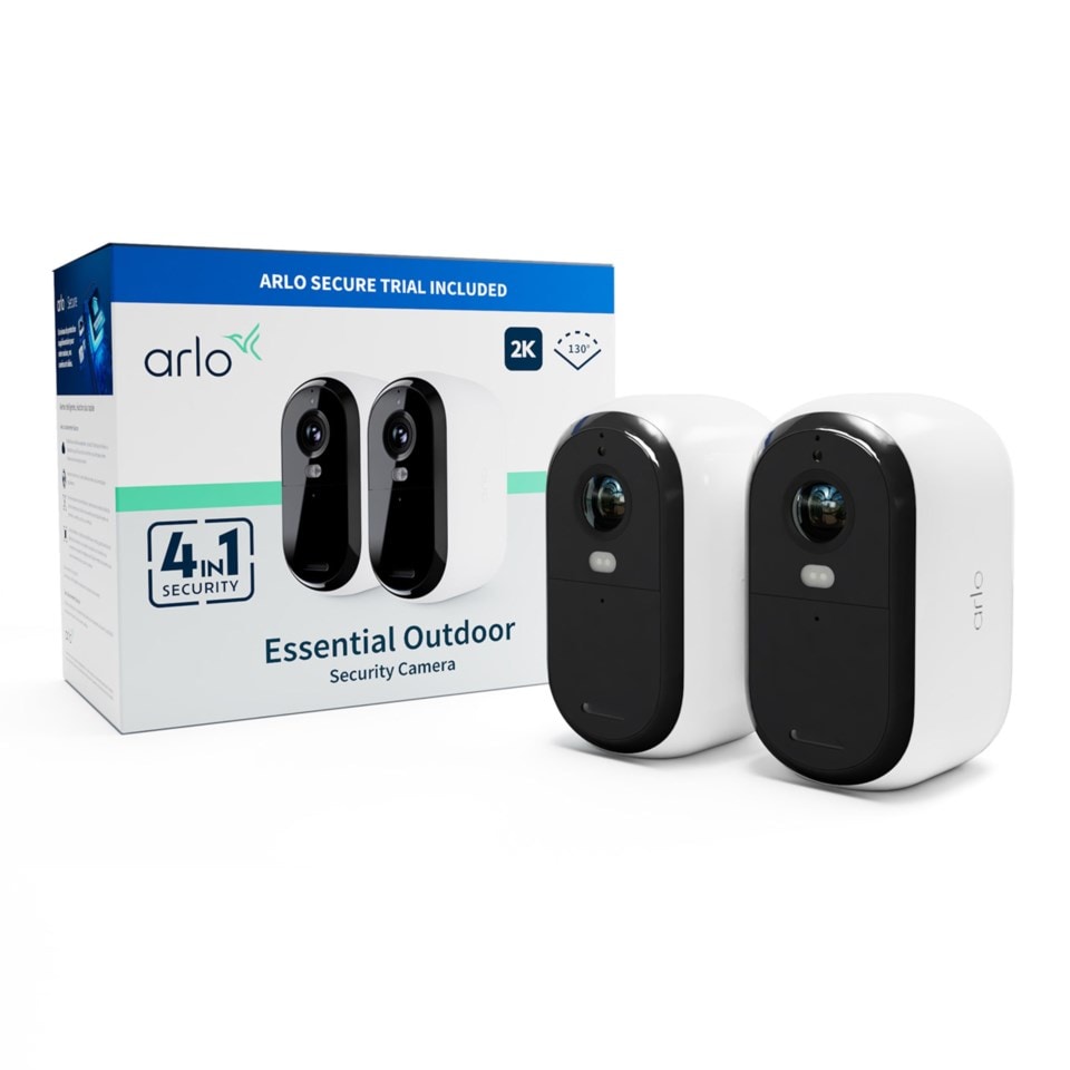 Arlo Essential 2 Overvåkingskamera 2K 2-pk.