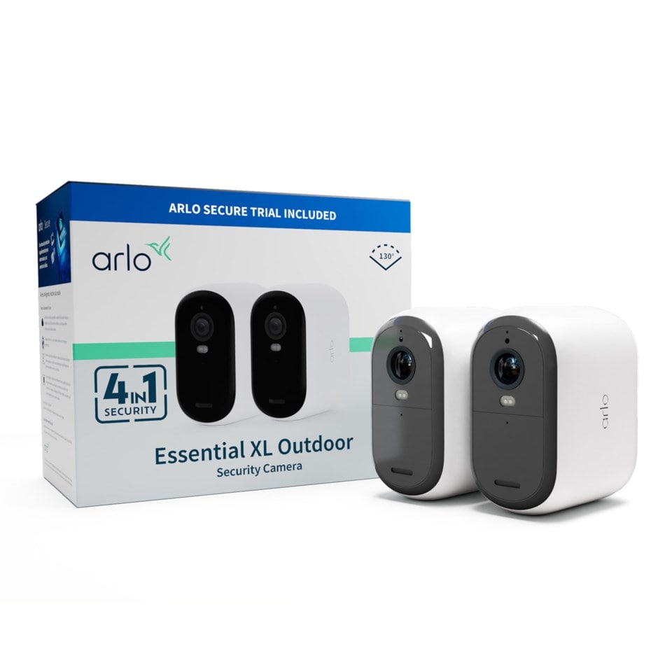 Arlo Essential HD XL Overvåkingskamera 2-pk.