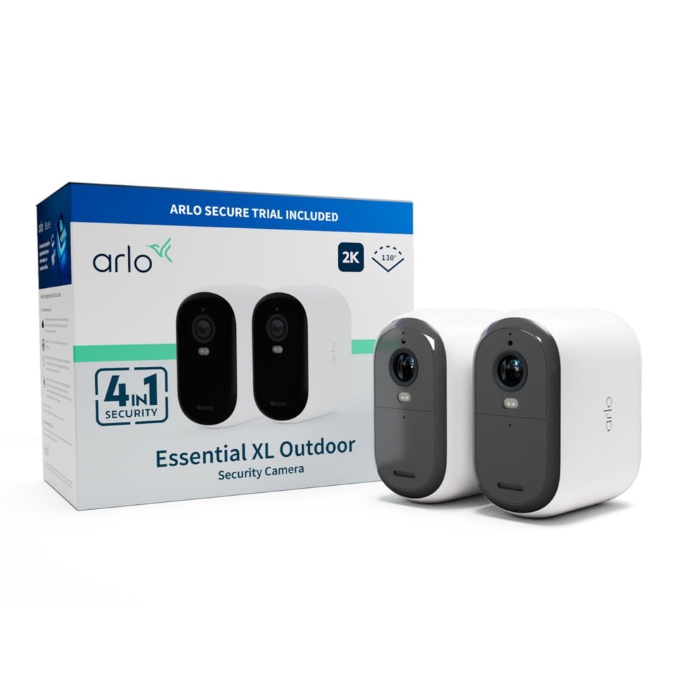 Arlo Essential 2K XL Overvåkingskamera 2-pk.