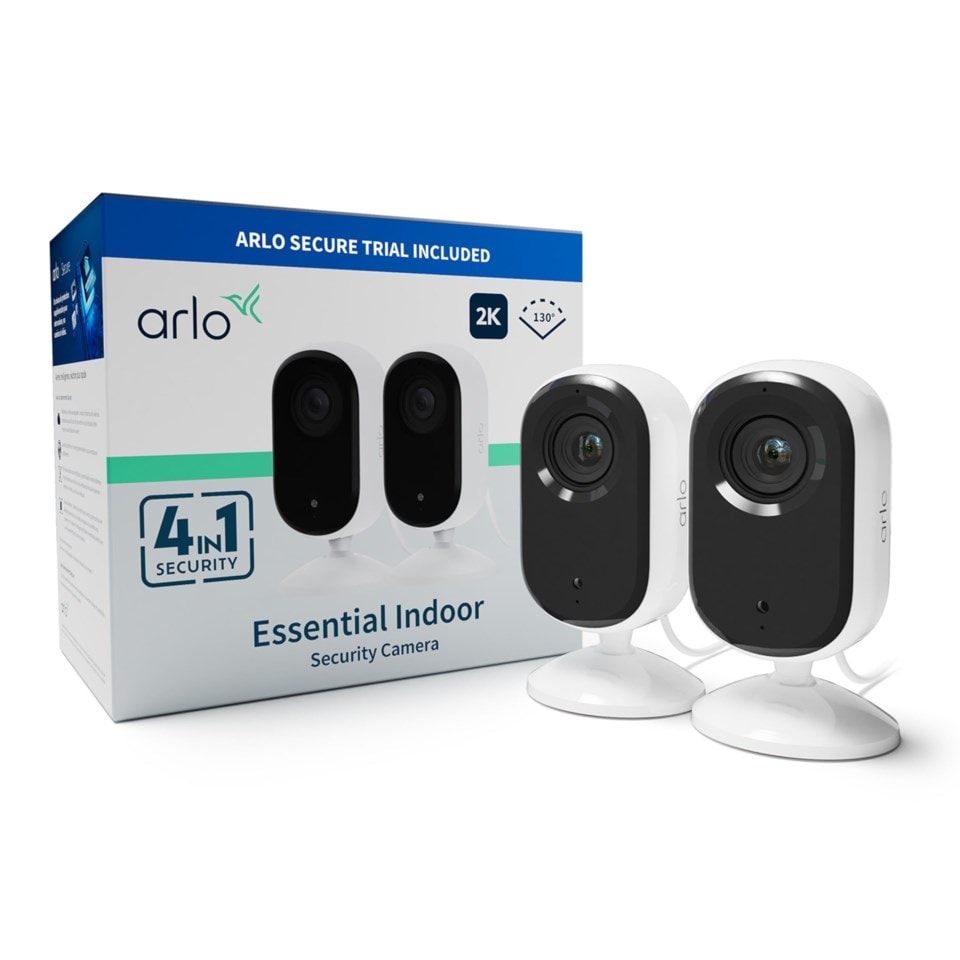 Arlo Essential 2K Innendørskamera 2-pk.