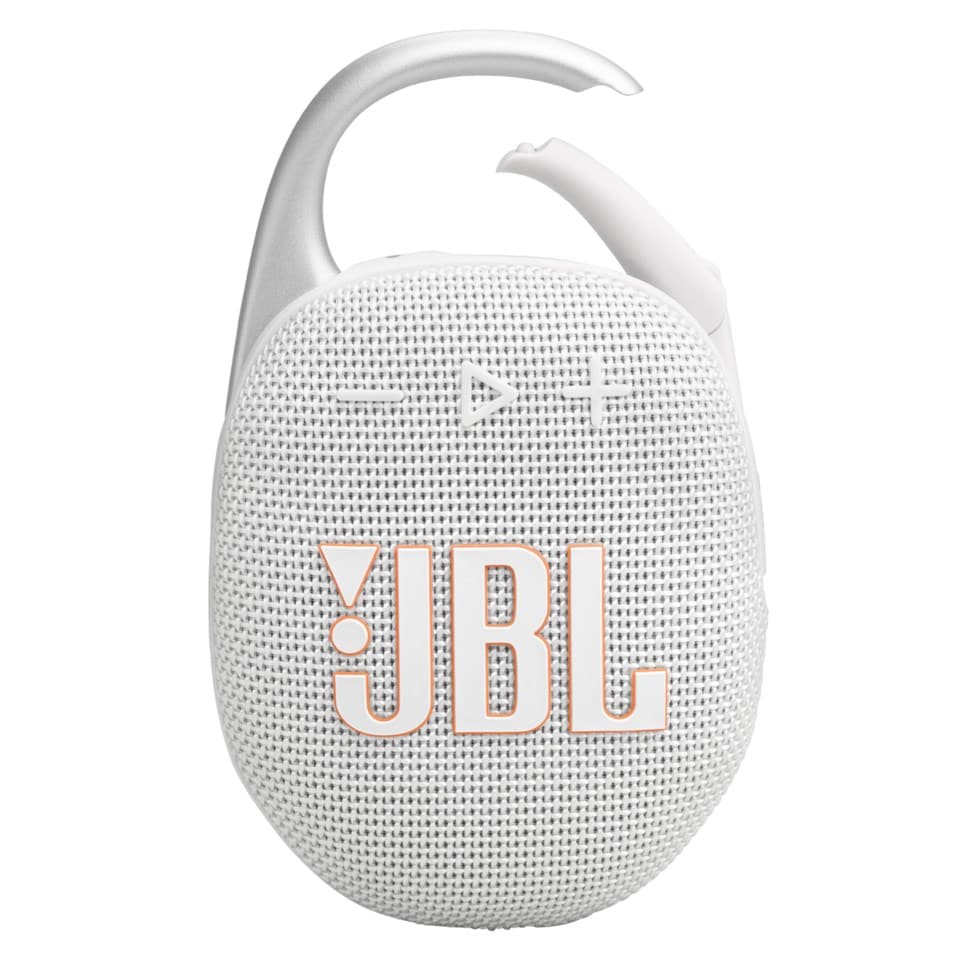 JBL Clip 5 Portabel Bluetooth-høyttaler Hvit