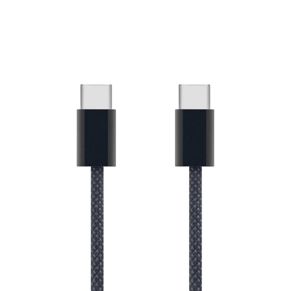 Linocell Flettet USB-C- til USB-C-kabel 60W Svart 0,5 m