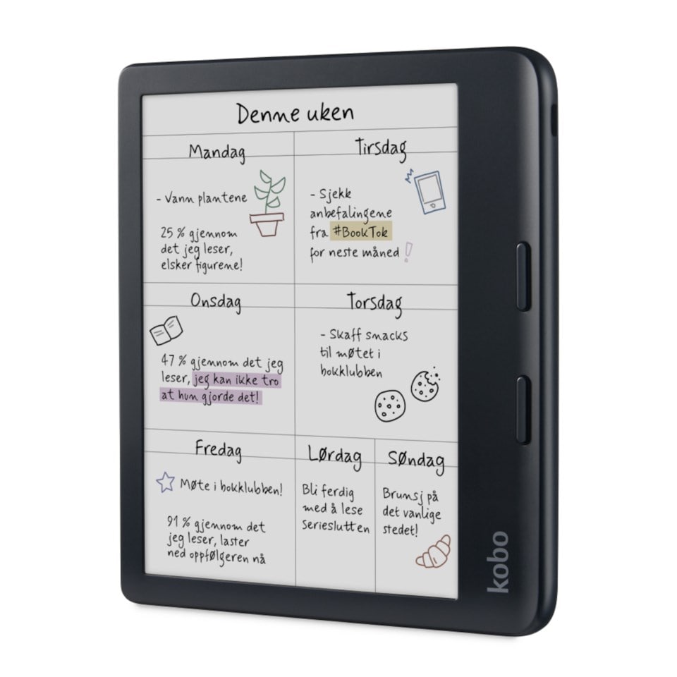 Kobo Libra Colour Lesebrett 7" Svart