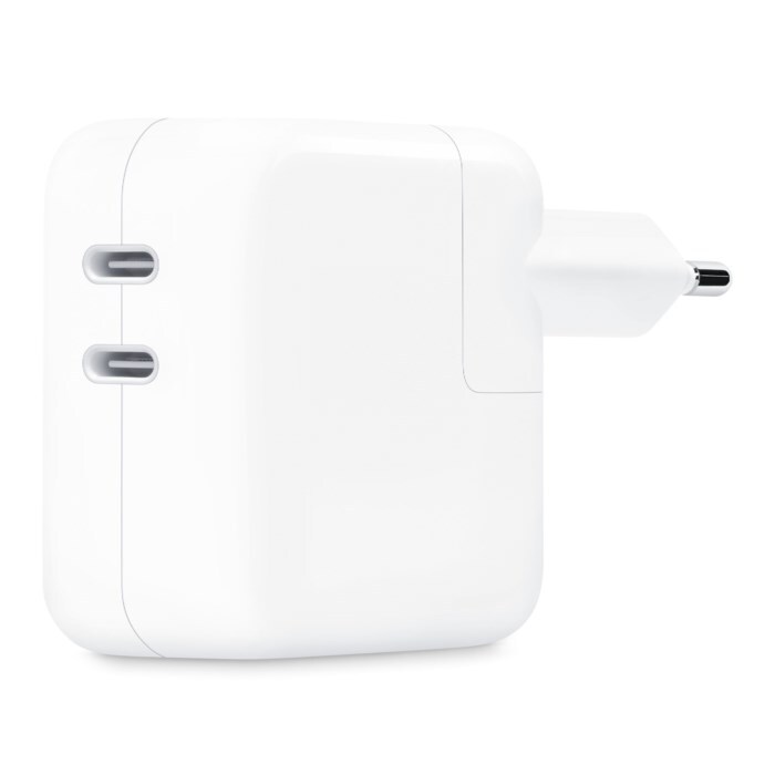 Apple 35 W usb-c-strömadapter med två portar