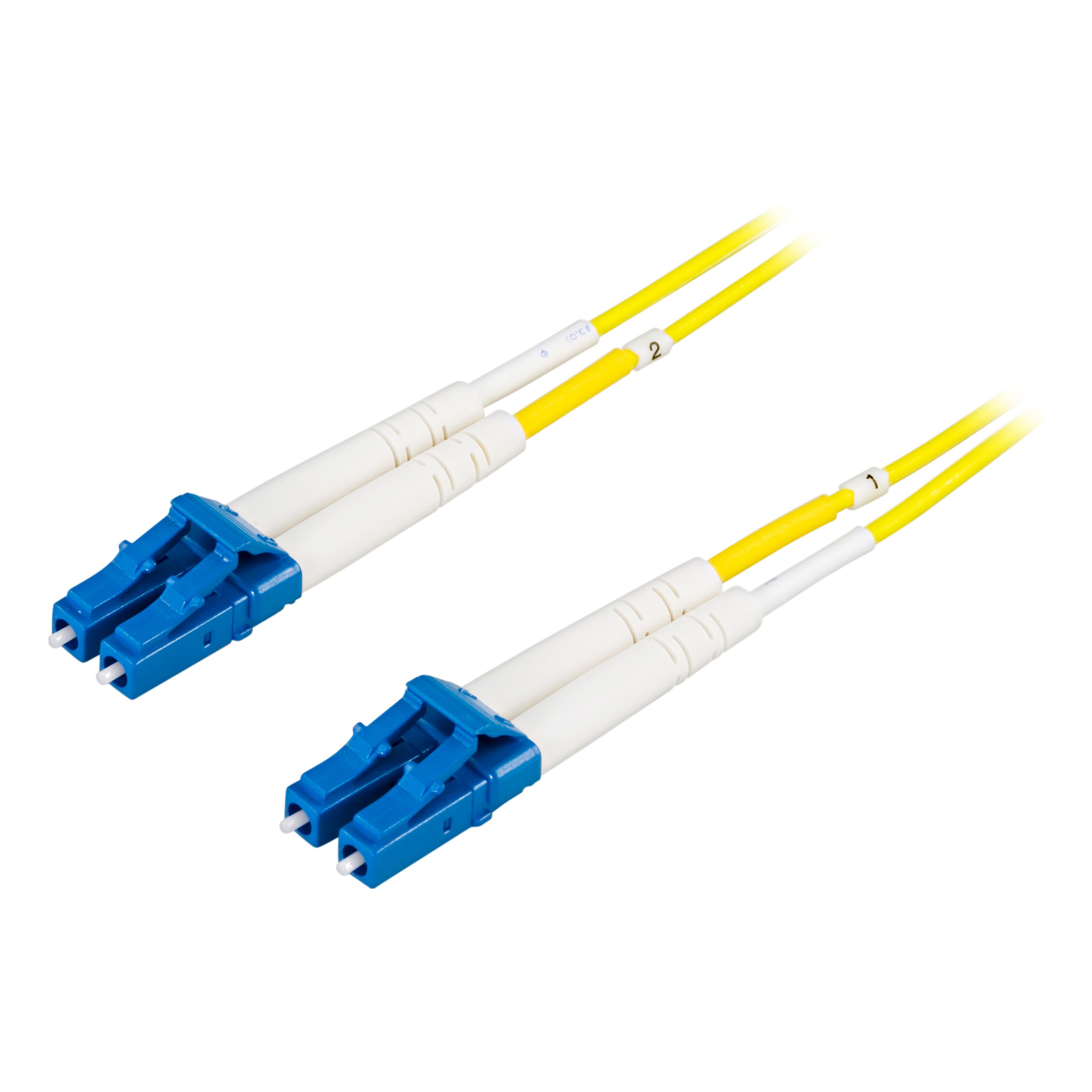 Deltaco Fiberoptisk kabel Duplex Singlemode LC-LC 0,5 m