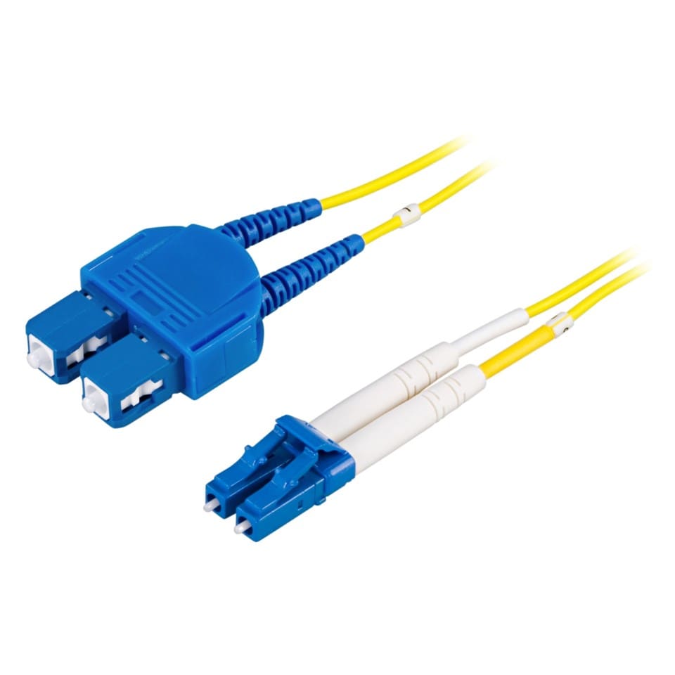 Deltaco Fiberoptisk kabel Duplex enkelmodus LC-SC 10 m