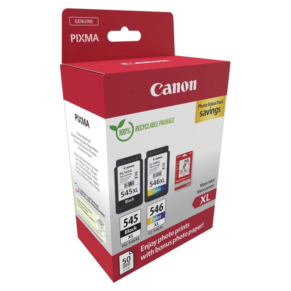 Canon PG-545XL/CL-546XL Värdepaket för skrivare