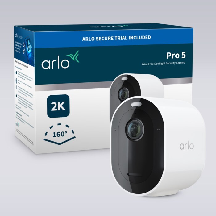 Arlo Pro 5 Trådlös Övervakningskamera Spotlight 1-pack
