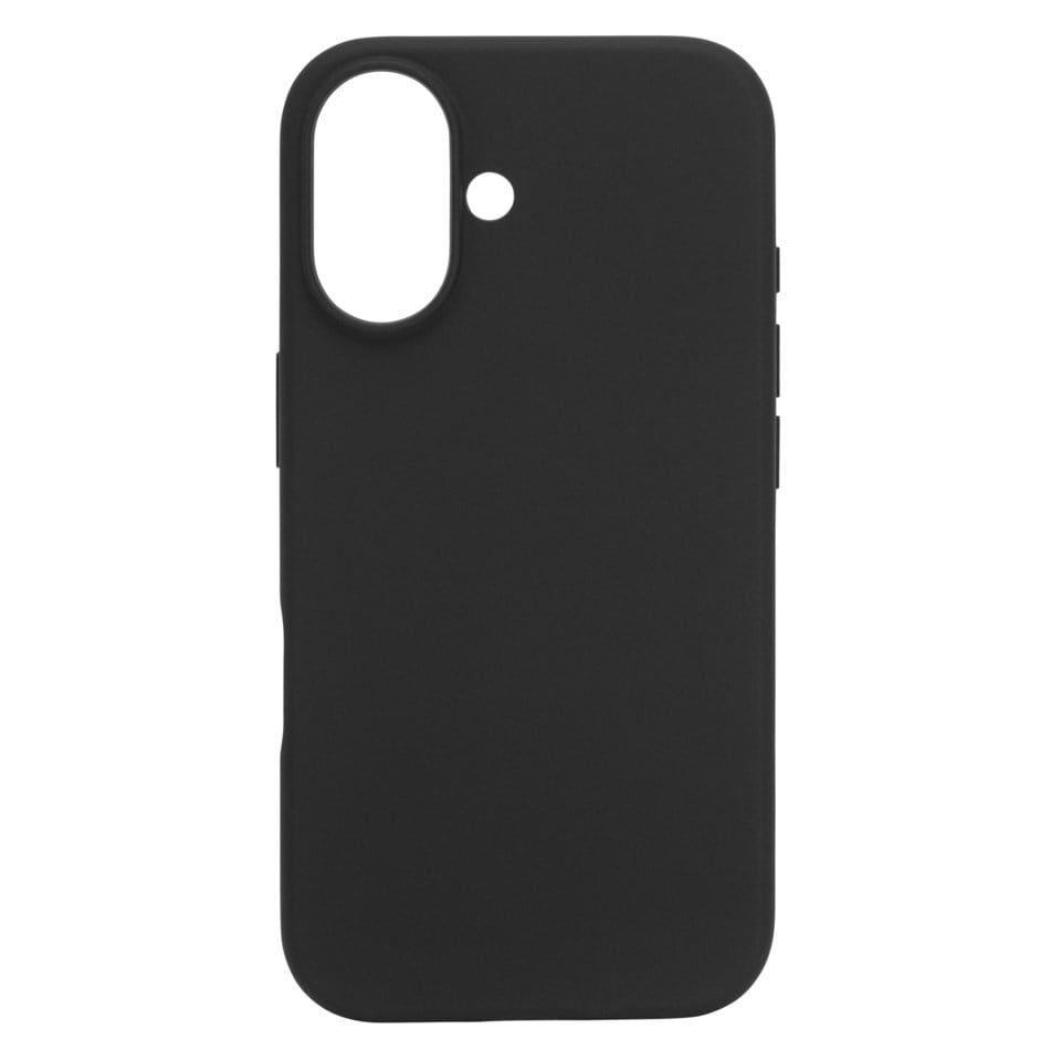 Linocell Rubber case for iPhone 16 Svart
