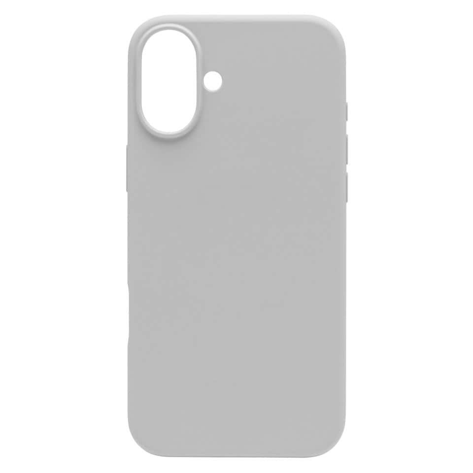 Linocell Rubber case for iPhone 16 Plus Grå
