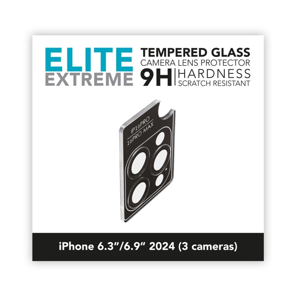 Linocell Elite Extreme Beskyttelse for kameralinsen iPhone 16 Pro og 16 Pro Max